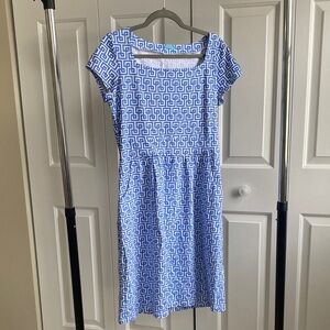 J McLaughlin Aqua White Printed Dress